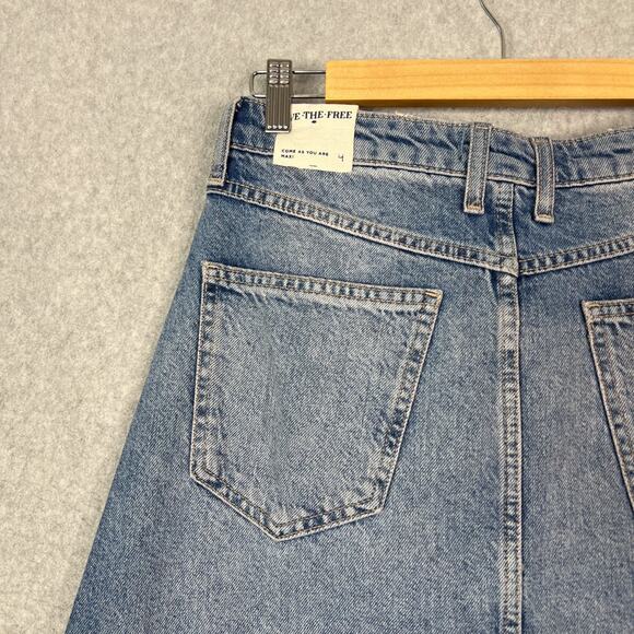 Free People We The Free Size 4 Come As You Are Denim Maxi Skirt in Sapphire Blue - Picture 7 of 10